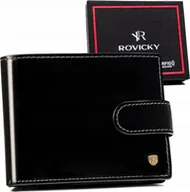 Portfele - Rovicky Skórzany portfel męski z systemem RFID od Rovicky NoSize - miniaturka - grafika 1