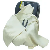 Otulacze - OTULACZ DO FOTELIKA NOSIDEŁKA MUŚLINOWY Z KAPTURKIEM KOCYK Kerstin - miniaturka - grafika 1