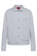 Kurtki męskie - HUGO Męska kurtka Hejrik223J1 melanżowa slim fit z bawełny, Open Grey81, XL - miniaturka - grafika 1