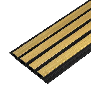 Deska Elewacyjna Kompozytowa Lamelowa Trapez Light Oak / Czarny – dł. 2,9 m - Elewacje - miniaturka - grafika 1