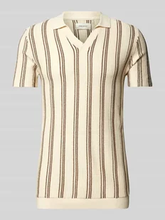 Koszulka polo o kroju slim fit z prążkowanymi wykończeniami model ‘BHAMOS’ - Koszulki męskie - miniaturka - grafika 1