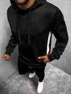 Bluzy męskie - BLUZA MĘSKA Z KAPTUREM CZARNA OZONEE JS/JK99118/3Z - Ozonee - miniaturka - grafika 1