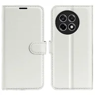 Portfele - Dla OnePlus Ace 5 Pro 5G / Ace 5 5G / 13R 5G Case Litchi Texture Odporny na wstrząsy skórzany portfel Pokrowiec na telefon Biały - miniaturka - grafika 1