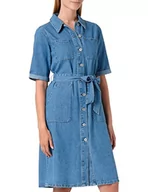 Sukienki - ONLY Women's ONLJENIFER SS Long Belted DNM Dress BJ sukienka, Medium Blue Denim, S - miniaturka - grafika 1