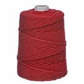 Zabawki kreatywne - Sznurek Do Makram Skręcany Czerwony 100M 5Mm Dpcraft - miniaturka - grafika 1