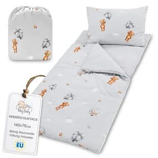 Śpiwór dziecięcy z poduszką i zamkiem błyskawicznym dla dziecka 3-7 lat - 140 x 75 cm śpiwór dziecięcy kryty do przedszkola śpiwór kocyk do przedszk.. - Śpiworki dla dzieci - miniaturka - grafika 1