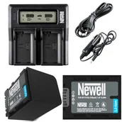 Ładowarki i akumulatory - Zestaw Ładowarka Dual Charger + 2 Akumulatory Np-Fv70A - miniaturka - grafika 1