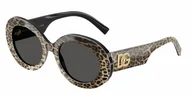 Okulary przeciwsłoneczne - Okulary Przeciwsłoneczne Dolce & Gabbana DG 4448 Top Leo On Black - miniaturka - grafika 1