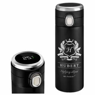 Kubki termiczne - Kubek termiczny termos czarny z wyświetlaczem LED i grawerem dla - miniaturka - grafika 1