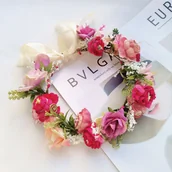 Inne - TEMU 1 Szt. Romantyczna Opaska Ze Sztuczną Różą Wianek Na Akcesoria Do Włosów Dla Nowożeńców Do Sukni Ślubnej Księżniczki - miniaturka - grafika 1