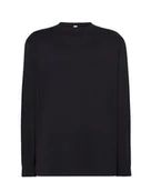 Odzież medyczna - Koszulka t-shirt medyczna  czarna Męska rękaw długi S - miniaturka - grafika 1