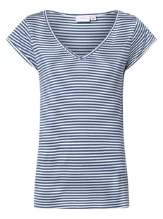 Vila - T-shirt damski, niebieski - Koszulki i topy damskie - miniaturka - grafika 1