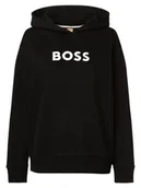 Bluzy damskie - BOSS - Damska bluza z kapturem C_Edelight_1, czarny - miniaturka - grafika 1