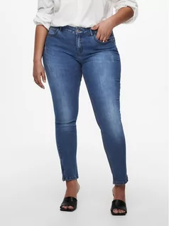 Spodnie damskie - Only Carmakoma Jeansy Karla 15218565 Niebieski Skinny Fit - grafika 1