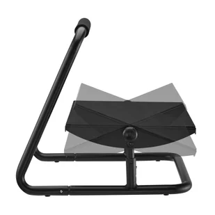 Podstawa ergonomiczna pod nogi, możliwość wyprostowania nóg, czarny, stal, 25 kg nośność, Powerton, regulowana wysokość - Podnóżki, podpórki, podkładki - miniaturka - grafika 3
