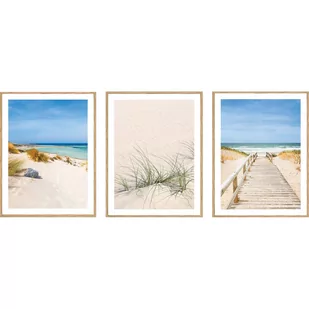 Obraz Plaża 3 elementy 3x 30 x 40 cm - Obrazy i zdjęcia na płótnie - miniaturka - grafika 1