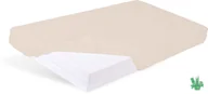 Prześcieradła - Prześcieradło bambusowe z gumką 180x200 beżowe na materace o wysokości do 20 cm o gramaturze 140 g/m2 - miniaturka - grafika 1