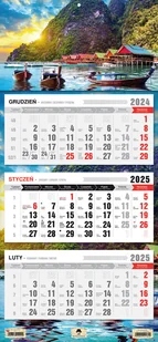 Kalendarz 2025, trójdzielny, Tajlandia - Kalendarze - miniaturka - grafika 1