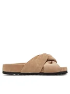 Klapki i japonki damskie - DeeZee Klapki CT1113-6 Beżowy - miniaturka - grafika 1