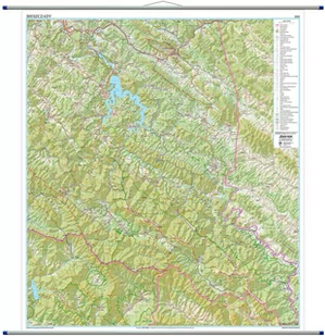 Bieszczady mapa ścienna 1:35 000, Eko-Graf - Mapy i plansze edukacyjne - miniaturka - grafika 1