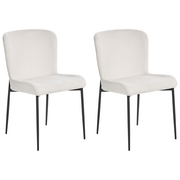 Krzesła - Zestaw 2 krzeseł do jadalni złamana biel ADA - miniaturka - grafika 1