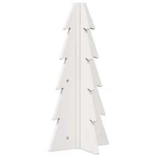 vidaXL Drewniana choinka do udekorowania, biała, 49 cm, sosnowa - Choinki - miniaturka - grafika 1