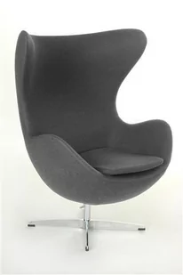 D2 Jajo Fotel inspirowany Egg kaszmir 78x66x106 cm, jasnoszary 22291 - odbiór osobisty: Kraków, Warszawa, 29-Innych-Miast - Fotele - miniaturka - grafika 1