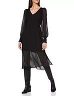 Sukienki - Naf Naf Lawa R1 damska sukienka, czarny, 34 - miniaturka - grafika 1