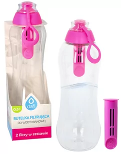Butelka Filtrująca Dafi Soft 0,5L+ 2 Filtry Różowa Flamingowa - Butelki filtrujące - miniaturka - grafika 1