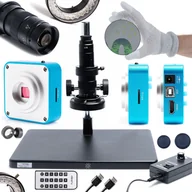 Mikroskopy i lupy - Mikroskop cyfrowy 10A Regulowane oświetlenie 56XLED Kamera Techrebal Blue Waterfall 16MP - miniaturka - grafika 1