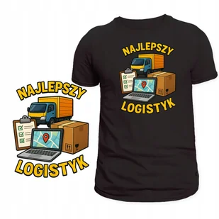 KOSZULKA DLA LOGISTYKA ŚWIETNY NADRUK NAJLEPSZY LOGISTYK SUPER PREZENT S - Koszulki męskie KOSZULKA DLA LOGISTYKA ŚWIETNY NADRUK NAJLEPSZY LOGISTYK SUPER PREZENT S - Koszulki męskie - miniaturka - grafika 1