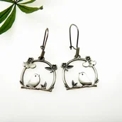 Kolczyki - Kolczyki z ptaszkami - wersja na biglach Venus Galeria - miniaturka - grafika 1