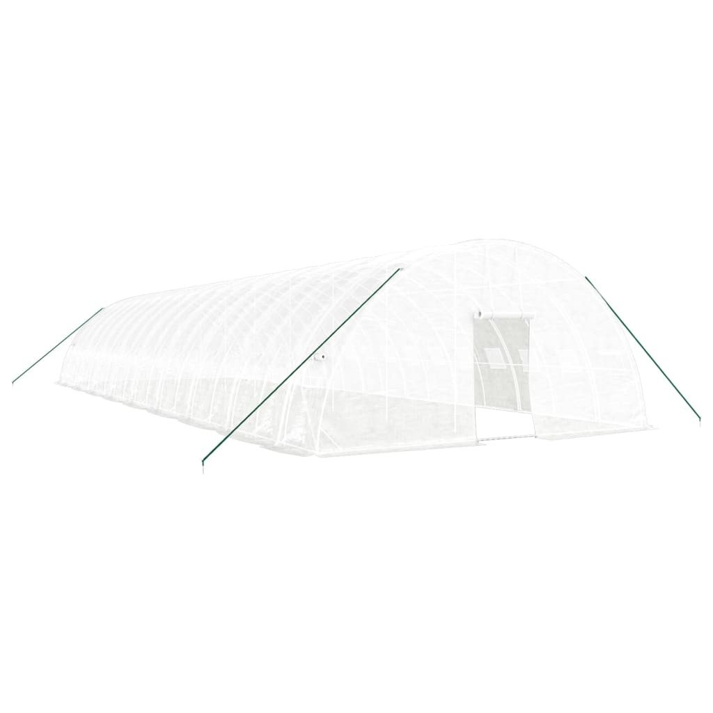 Prolenta Premium - Szklarnia z ramą stalową biała 108 m² 18x6x2,85 m