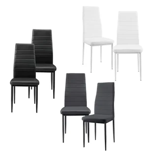 [en.casa]® Krzesło do jadalni czarne zestaw 6 krzeseł do salonu jadalni kuchni - Krzesła - miniaturka - grafika 1