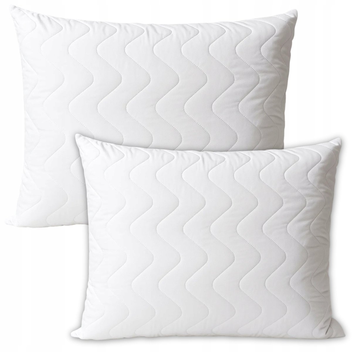 2 X PODUSZKA DO SPANIA 70X80 ZAMEK ANTYALERGICZNA DUŻA BIAŁA POLSKA KOMPLET