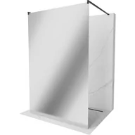Ścianki i drzwi prysznicowe - Mexen Kioto ścianka prysznicowa wolnostojąca 100 x 200 cm, lustro, czarna - miniaturka - grafika 1