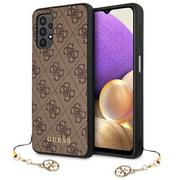 Etui i futerały do telefonów - Guess 4G Charms Collection etui na Samsung Galaxy A32 LTE brąz GUE001211 - miniaturka - grafika 1