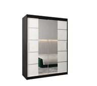 Szafy - Szafa przesuwna Garderoba VERONA 4 150 gł. 62 czarny/biały - miniaturka - grafika 1