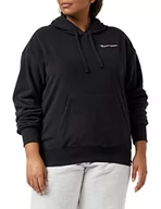 Bluzy damskie - Champion Damska bluza z kapturem American Classics Small Script Logo Polar, czarny, XXL - miniaturka - grafika 1