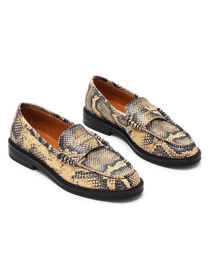 Steve Madden Mokasyny w kolorze beżowo-czarnym