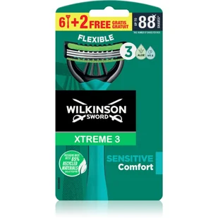 WILKINSON SWORD XTREME3 SENSITIVE JEDNORAZOWA MASZYNKA DO GOLENIA DLA MĘŻCZYZN 8 SZTUK - Maszynki do golenia i wkłady - miniaturka - grafika 1