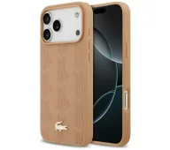 Etui i futerały do telefonów - Lacoste Nomograme Gold Logo MagSafe do iPhone 17 Pro Max Różowy - miniaturka - grafika 1