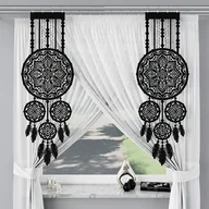 Zasłony - Panel żakardowy Lean 130 x 45 cm czarny - miniaturka - grafika 1