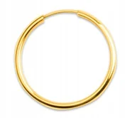 PIĘKNY ZŁOTY KOLCZYK KÓŁKO KOŁO 585 RING 22 mm