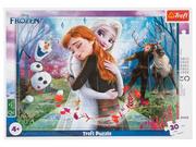 Puzzle - Trefl Puzzle ramkowe z postaciami z bajek, 15 elementów / 30 elementów (Wzór Kraina Lodu) - miniaturka - grafika 1