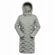 Płaszcze damskie - ALPINE PRO Płaszcz damski jesienno-zimowy Aweda szarozielony r.XXL - miniaturka - grafika 1