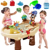 Sortery dla dzieci - WOOPIE Stolik Wodny 2w1 Piaskownica Statek Pira - miniaturka - grafika 1