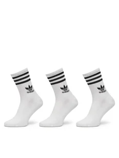 adidas Zestaw 3 par wysokich skarpet unisex IJ0733 Biały - Skarpetki damskie - miniaturka - grafika 1