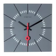 Zegary - Nextime Zegar ścienny Stazione, szary - miniaturka - grafika 1