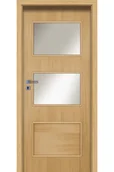 Drzwi wewnętrzne - Pol-Skone Dzwi Wewnętrzne Z Szybą Inter-Amber C02 Dąb Miodowy - miniaturka - grafika 1